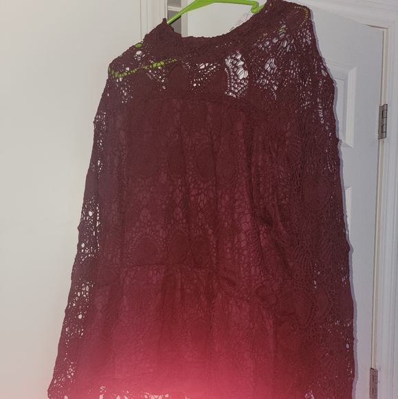 Knit date night top with attached tank inside - Picture 2 of 3